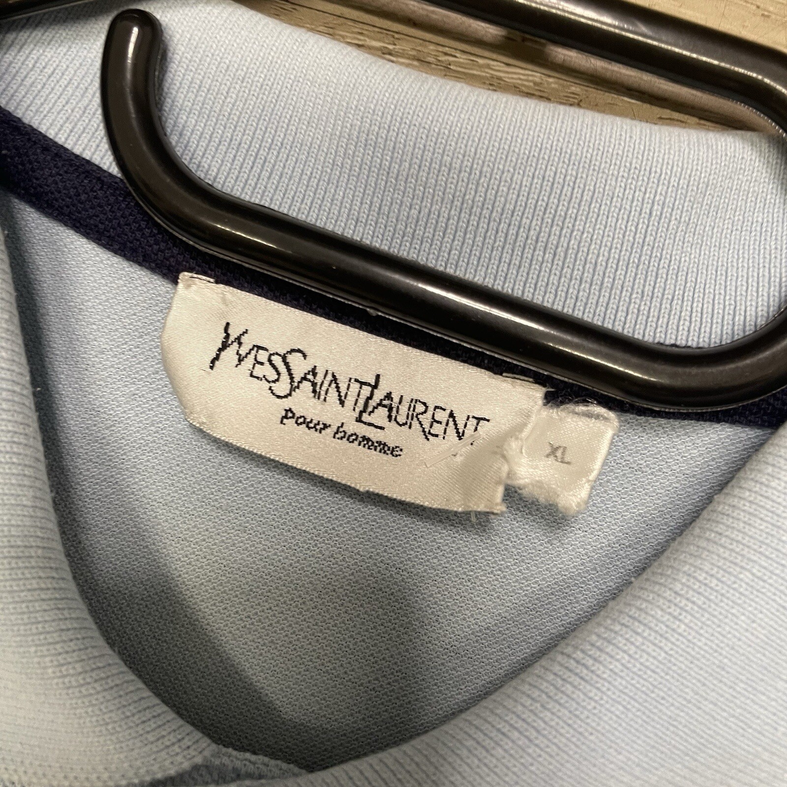 SAINT LAURENT Polo YSL blu cielo