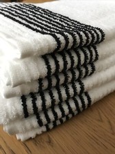 Tour Caddy Golf Towel 44  X 22  White/Black Stripes Authentic Wincraft Super Gym