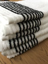 Tour Caddy Golf Towel 44” X 22” White/Black Stripes Authentic Wincraft Super Gym