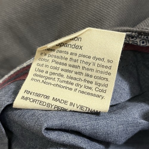 Perk Feel Good Chino Pants Mens Size 40x30 Gray Khaki Slim Fit Stretch - Picture 8 of 8