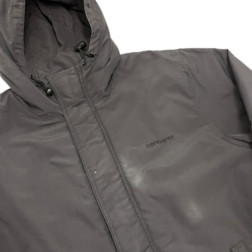 Carhartt Kodiak Blouson Jacket Hooded Grey Mens XL Quilt Insulated Full Zip - Picture 3 of 14