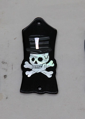 Truss Rod Cover with Skull & Hat Inlay will fit Gibson