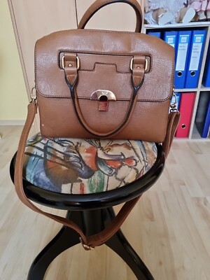 Damen-Handtasche, hellbraun,  von Dune, abnehmbarer Schultergurt