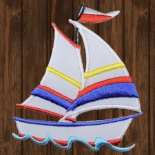 Sailboat Embroidered Patch — Iron On