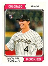 2023 Topps Heritage High Number Short Print Michael Toglia #724 Rockies