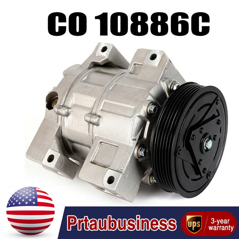 AC A/C Air Compressor For 2007 2008 2009 2010 2011 2012 Nissan Altima 2.5L Reman Foto 2 de 4