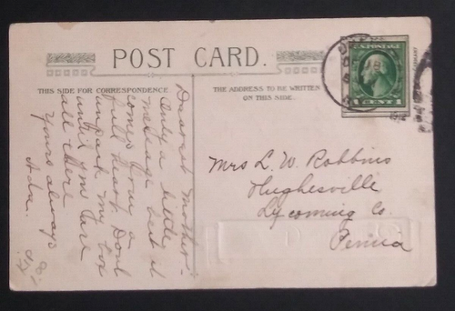 Christmas Greetings Scenic View Stone Bridge Textured Embossed Postcard c1912 - Picture 4 of 6