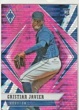 2021 Panini Chronicles Phoenix Pink Pulsar Christion Javier RC 16 Houston Astros