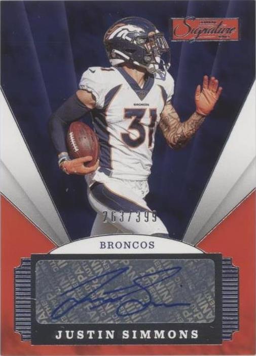 2020 Panini Chronicles Justin Simmons #SS-JS - 1 of 2
