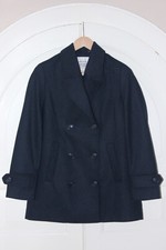 Quba Sails Double Breasted Navy Peacoat Uk 12
