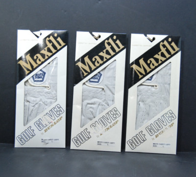 Vintage Maxfli DDH Golf Glove Lot of Three (3) Mens Cadet Left size Large Dunlop