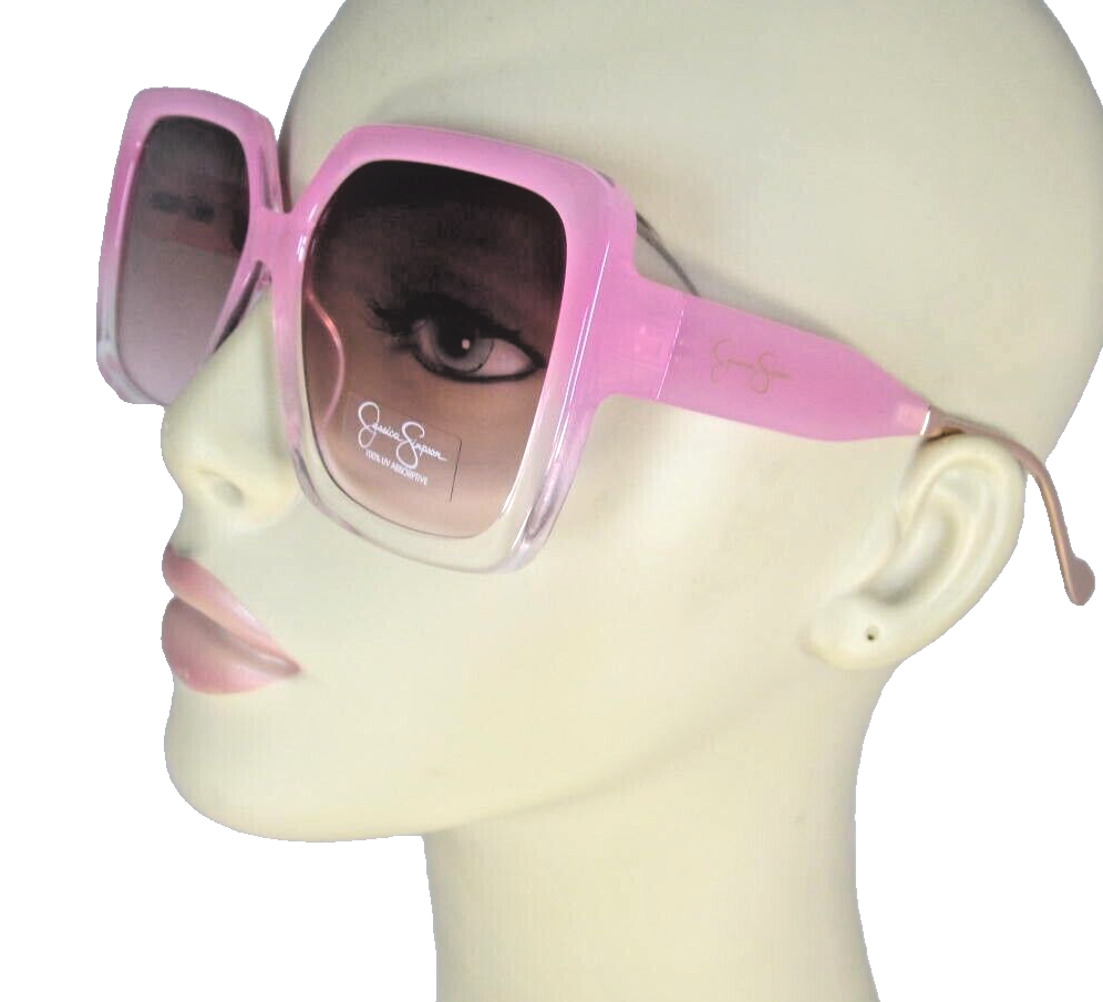 Jessica Simpson j6325 oversized Pink fade clear frame gold Tip arms sunglasses Modern Aviator Sunglasses in Cream to Pink Fade – Jessica  main image 3