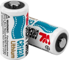 2 Pack CR123A 3V Lithium Battery 1400 mAh Durable High Capacity AF11574