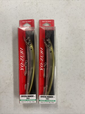 (2) Yo Zuri 3D Crystal Minnow 130mm Sinking Lure F1130-HAJ  Save 