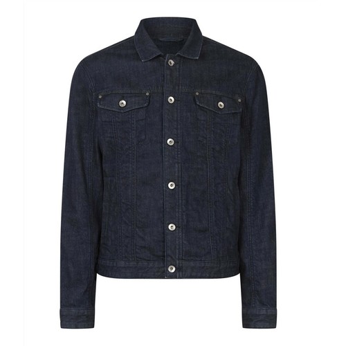 John Varvatos Men's Classic Trucker Denim Jacket Button Front Pockets Indigo XL - Picture 3 of 4