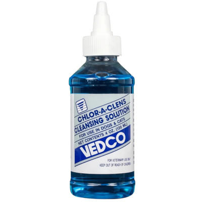 Chlor-A-Clens Cleansing Solution 4oz by Vedco   Wound Care for Dogs, Cats, Horse