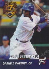 2016 Reading Fightin Phils Top Prospect 25 Darnell Sweeney RC Rookie Phillies