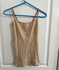 Yummie Womens Camisole Sz Small Brown/Nude Sleeveless Tank Stretch Support Nylon