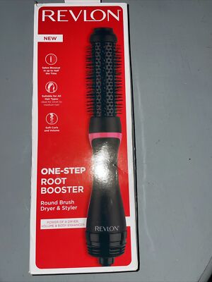 Revlon One Step Root Booster Round Brush Dryer Hair Styler Volume Body In  Box