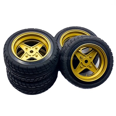 4PCS 1/10 Drift Tyres Wheels For 12mm Hex HPI Tamiya WRC TT02 XV01 - Foto 8