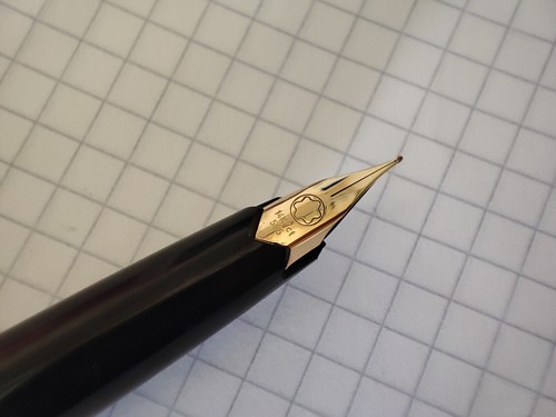 Fuller Montblanc Classic Clasic ( Feder F ) 14k 585 Gold + Konverter W Germany - Bild 8 von 16
