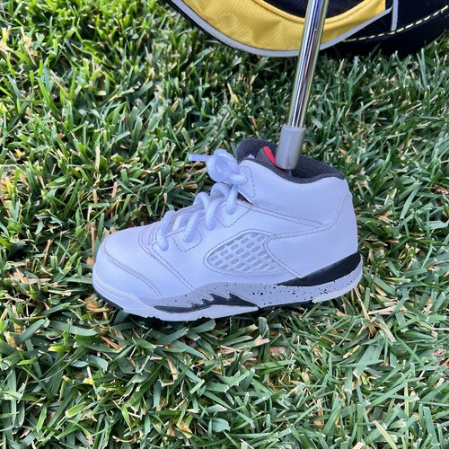 Custom Nike Air Jordan 5 Retro Low White Cement Black Golf Putter Head Cover EUC - Picture 2 of 8