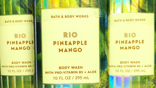 Bath & Body Works RIO Pineapple Mango 10oz Shower Gel Body Wash (x3) Aloe B5 - Picture 2 of 4