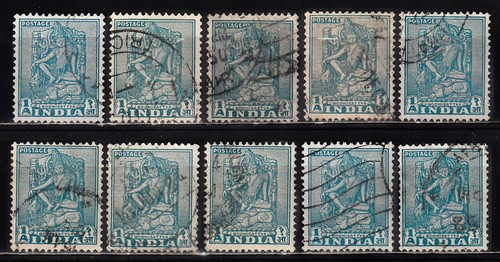 INDIEN 1950 NEU GEZEICHNETER BODHISATTVA 1a WERT GROSSHANDEL LOT SCOTT 231 GEBRAUCHT