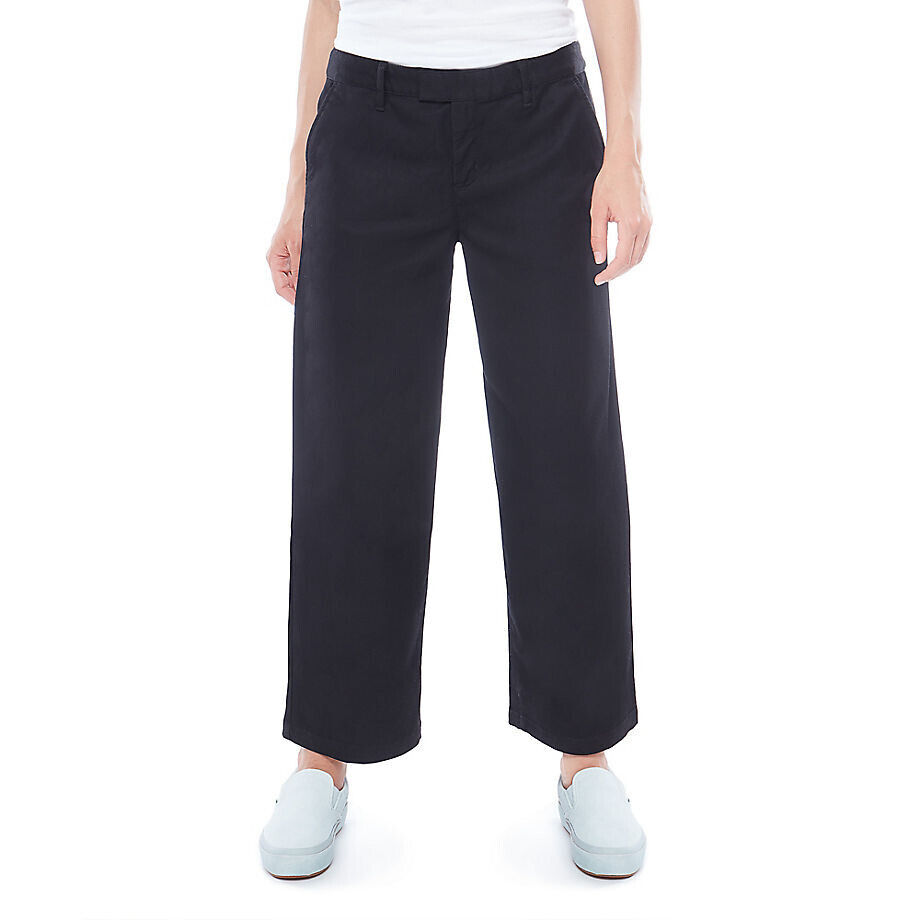 NWT VANS Black Authentic Wide Leg Chino Pants Women's Size 1