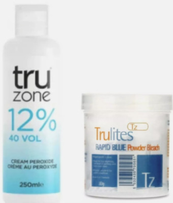 Sets Truzone Creme Peroxid 12% 250ml & Rapid Blue Hair Bleach 80G
