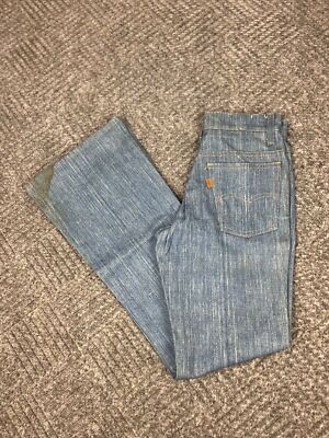 Vintage Rinsed Levi s Student Bell Bottom Jeans Size 24x30 Orange Tab NOS