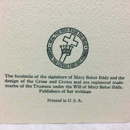 2 tarjetas de Navidad mensaje de la Ciencia Cristiana Mary Baker Eddy - Imagen 4 de 7