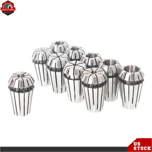 10Pcs ER16 Spring Collet Set For CNC Workholding Engraving Milling Lathe Tool US - Picture 8 of 9
