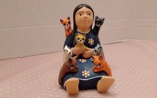 Art Peruvian Ceramic Pottery Storyteller Woma...
