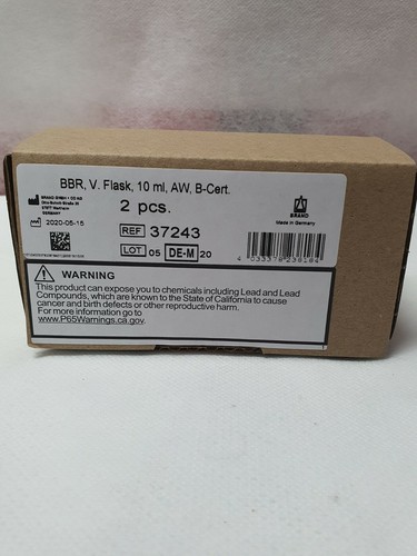 BRAND BLAUBRAND volumetric flask volume 10 mL, accuracy: 0.04 mL NS 10/19 37 - Picture 2 of 4