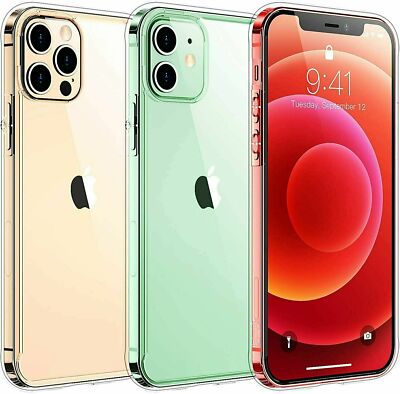 For iPhone 14 13 12 11 Pro 6 6s 7 8 Plus X XR XS MAX Mini Shockproof Clear Case