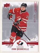 16-17 Team Canada Juniors John Quenneville /175 EXCLUSIVES 44 Upper Deck 2016