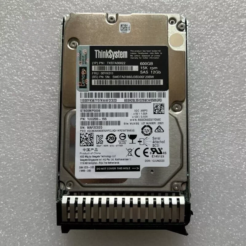 LENOVO 600GB 7XB7A00022 2.5" 15K 12Gb SAS Hot Swap 512n HDD 00YK011 Hard Drive - Image 2 of 4