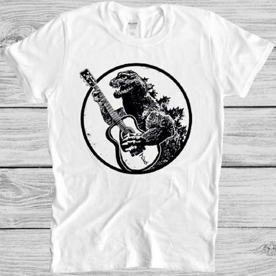 godzilla playing guitar t shirt