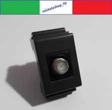 presa TV sat. tipo F compatibile bticino living classic nero con CaP