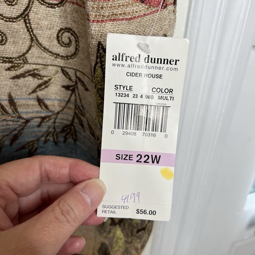 Alfred Dunner Multicolor Tapestry Zip Up Vest Women’s Size 22W Fall Botanical - Picture 2 of 9