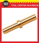 3/8” / 10mm BRASS MALE HOSE TAIL BARBED IN LINE CONNECTOR / JOINER FOR AIR HOSE