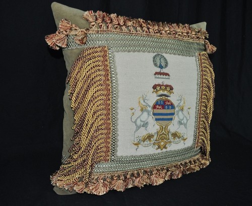 Funda de almohada de lana de punto pequeño + punto grueso cojín con aguja cresta europea 22x22 - Imagen 2 de 24