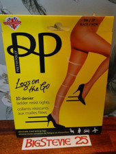 Pretty Polly Legs On The Go 10 Den Compression Tights Ladder Resistant FREEPOST
