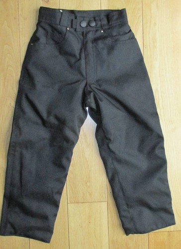 Tuff Jean Kids Childs Textile Motorcycle Motorbike Trousers Baby Biker Black T - Picture 3 of 8