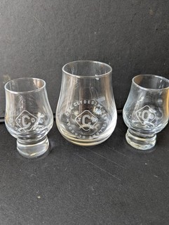 The Clydeside Distillery Glasgow. Malt Whisky Glass Set. Free Postage.