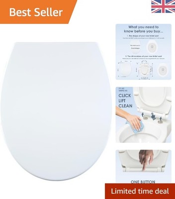 Universal Fit Soft Close WC-Sitz - ovales Design mit Schnellverschlussfunktion