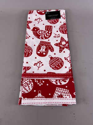 #ad Robert Stanley 2 Scandinavian Style Christmas Art Kitchen Towels Birds Stars NEW $7.99