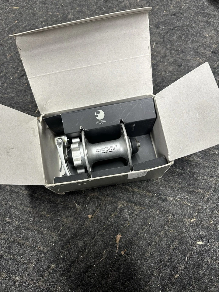 Buje de disco delantero Shimano Deore XT HB-M756 seis pernos 36 agujeros pincho QR NUEVO EN CAJA HF Foto 2 de 2