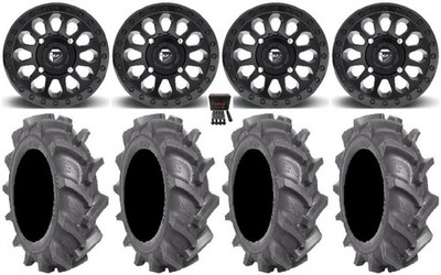 Fuel Vector MB 14'' Wheels 30'' BKT AT 171 Tires Can-Am Renegade Outlander